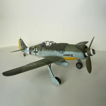 1:33 Mastelis Vokietija FW 190 D-9 WWII Naikintuvas Lėktuvas POPIERIUS Modelio rinkinys Rankų darbo žaislų dėlionės Karinis modelis