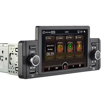 1 Din Car Radio Stereo 5 colių multimedijos IPS jutiklinio ekrano MP5 grotuvas su mygtuko rankenėle Dviguba USB Bluetooth veidrodžio nuoroda
