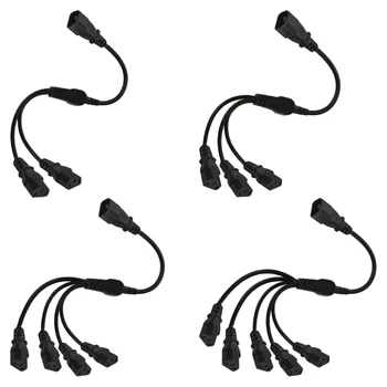 1 in 2/3/4/5 Out maitinimo kabelis IEC 320 C14 į C13 jungties skirstytuvo adapterio laidas
