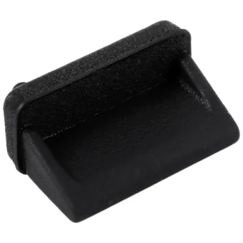 10 vnt Silikoninis USB prievado kištukas dulkėms atsparus kištuko kamščio apsaugos dangtelis juodas