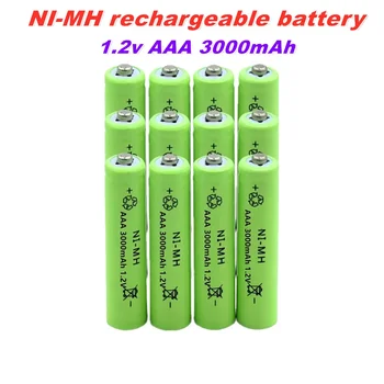 100% Nauja 1.2v NIMH AAA baterija 3000mah įkraunama baterija ni-mh baterijos AAA baterija įkraunama nuotolinio valdymo žaislui
