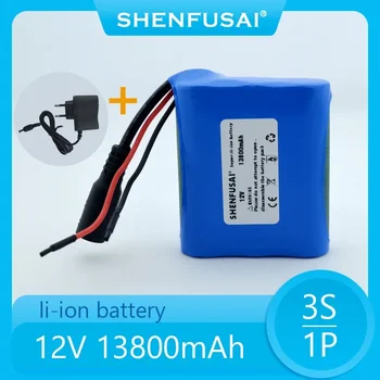 100%. New.12V.13800 mAh.3S1P.Batterie Au Lithium.18650.Batterie Au Lithium Pack Protection Conseil Rechargeable.1A Chargeur.