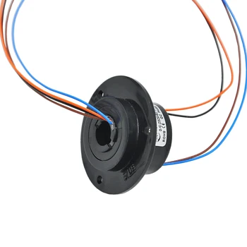 10mm mini skylės tuščiavidurio slydimo žiedas 4 kanalai 2A laidi elektrinė slydimo rotacinė jungtis 240V AC / DC ZHT010-04A