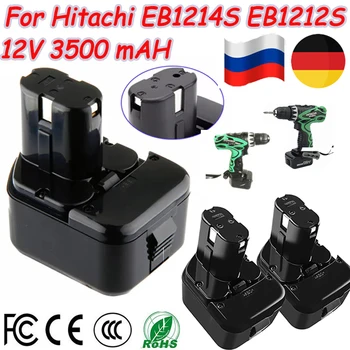 12V 3500mAh Pakaitinė baterija Hitachi EB1214S EB1212S EB1220HS 324360 322434 Eb1220bl DS12DVF3 DN12DY DH15DV EB1220HL L50