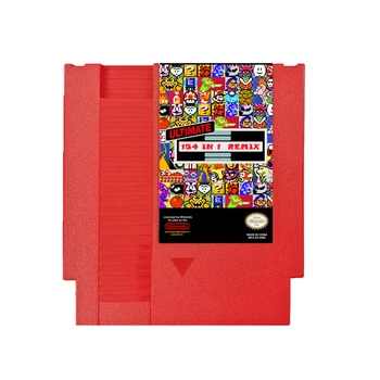 154 in 1 NES žaidimo kasetė Raudona pilka 72 kaiščių retro vaizdo žaidimų kortelė 8 bitų žaidimo kasečių grotuvui