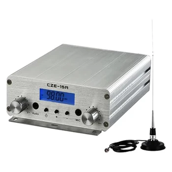 15W stereofoninio garso kokybė FM radijas FM belaidis siųstuvas / siųstuvas daugiafunkcis patogus ir praktiškas rinkinys priedai