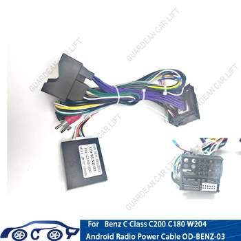 16Pin automobilio laidų pynės adapteris Canbus dėžutės dekoderis, skirtas Benz C klasė C200 C180 W204 Android radijo maitinimo kabelis OD-BENZ-03