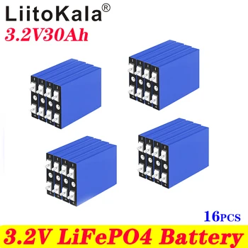 16vnt LiitoKala 3.2v 30ah Lifepo4 Cells High 1C Discharge Current Bateria for Diy 48v Ebike Car Boat Start Solar Motorhome Solar