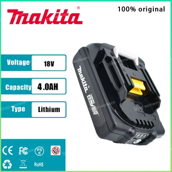 18V Makita Original 4000mAh BL1815 įkraunama ličio jonų baterija, skirta BL1830 BL1860 BL1840 194205-3 Pakaitinių elektrinių įrankių baterija