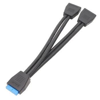 1PC mažas mini USB 19Pin / 20Pin nuo 1 iki 2 skirstytuvo kabelis pagrindinei plokštei