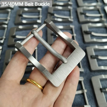 1pc Pure Titanium Belt Buckle Pin Buckle Nealergizuojantis odai draugiškas metalinis vyriškas diržas Priedai 3.5/4.0cm pločio dirželiams