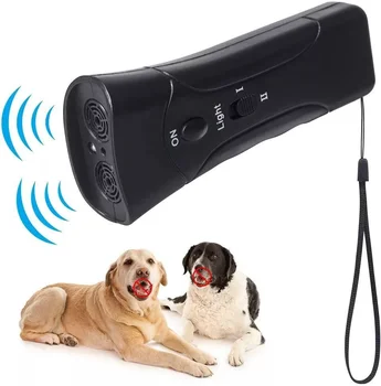 1PCs Pet Dog Repeller Anti Barking Stop Žievės dresūros prietaisas Treniruoklis LED ultragarsinis antilokacinis ultragarsas be akumuliatoriaus
