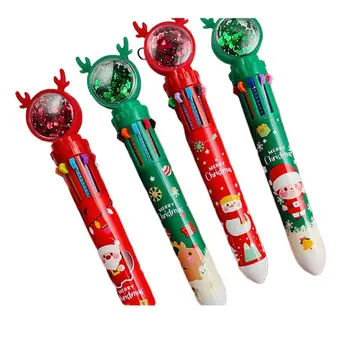 1vnt Dovanos Pradinė mokykla Linksmų Kalėdų Kalėdų berniukas Dešimt spalvų rašiklis Kalėdų senelis Kanceliarinės prekės Kalėdinis tušinukas