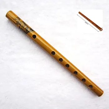 1Vnt Gryna rankų darbo medžio spalva Tradicinė kinų 6 skylių bambuko fleita Klarnetas Studentų muzikos instrumentai
