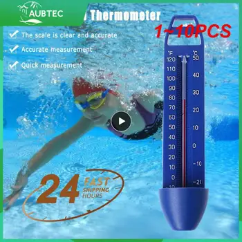 1~10PCS Nešiojamas ABS plastikinis baseinas plaukiojantis termometras vonia SPA kubilas Žuvų tvenkiniai Vandens temperatūros matavimo matuoklis