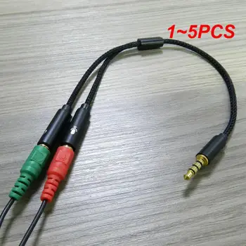 1~5PCS 3.5mm ausinių adapterio ausinių mikrofonas y skirstytuvo kabelis 3.5mm AUX stereofoninis garsas vyriškas iki 2 moterų atskiras garso mikrofonas