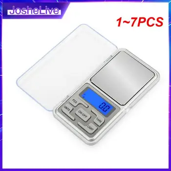 1~7PCS 0.01g/200g Mini skaitmeninės kišeninės svarstyklės LCD ekranas gramo svorio svarstyklėms sverti Gramera skaitmeninė maisto skalė