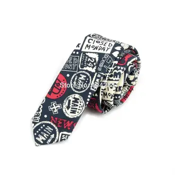 2019 Naujas gėlių spausdinimo kaklaraištis 5cm pločio siauras medvilninis kaklaraištis vyrams