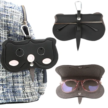 2022 INS Women PU Leather Cute Cartoon Eye Glasses Bag Badge Boxes Case Storage Protection Sun Watch Box Nešiojami akinių maišeliai