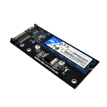 2022 M2 į SATA3 adapterio kortelę didelio efektyvumo SATA M2. SSD konvertavimo adapterio kortelė NVME SSD atnaujintas SATA 6 Gbps NGFF adapteris