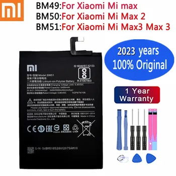 2023 metai Xiao mi 100% orginalinė baterija, skirta Xiaomi Max 2 3 Max2 Max3 BM49 BM50 BM51 Aukštos kokybės telefonų pakaitinės baterijos