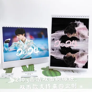 2024 Hanyu Yuzuru kalendorius Dailiojo čiuožimo čempiono stalo kalendoriai Mokyklos biuro reikmenų gerbėjų dovana