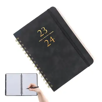 2024 Planner Book Universal Hard Cover 2024 Planner Spiral Notebook Organizer Notebook Planner 2024 Pocket Journal Notebooks For