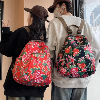 2024 Winter New Northeast Big Flower Backpack Ice and Snow World Couple School Personalized Trend Travel Bag Large Talpa