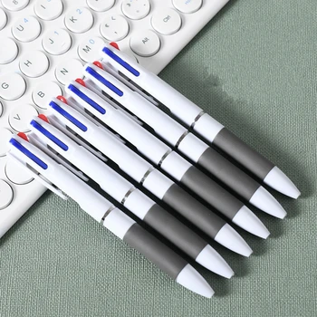 20Pcs 3 in 1 Paspauskite rašiklį Daugiaspalviai tušinukai 0.7mm 3 spalvų tušinukas Užpildykite daugiaspalvius rašiklius Plastikiniai tušinukai