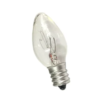 20vnt 7 vatų C7 E12 naktinės lemputės ir druskos lempos pakaitinės lemputės, skaidraus stiklo kaitrinės lemputės