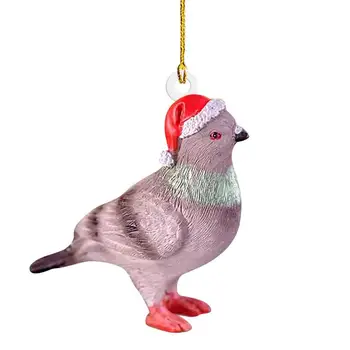 2D Akriliniai gyvūnų papuošalai Gyvūnų kalėdinis pakabinamas pakabukas Kalėdų eglutės dekoravimui Lengva pakabinti Kalėdų scenos šeima