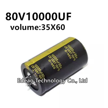 2Pcs/lot 80V 10000UF 80V10000UF 10000UF80V tūris: 35X60 mm garso galios stiprintuvas inverteris aliuminio elektrolitinis kondensatorius
