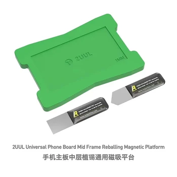 2UUL BH11 telefono plokštė Vidurinis rėmas Reballing magnetinė platforma Universali pagrindinė plokštė CPU IC sodinimo skardos remonto kilimėlis