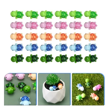30 vnt Mini vėžliai Miniatiūriniai gyvūnai Figūrėlės Bonsai sodo vėžlių modeliai