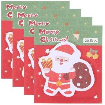 4 Knygos Kalėdiniai lipnūs lapeliai Lipdukai Mieli lipdukai Mini užrašų knygelė Office Atmintinės Bloknotai Popierius Kelionės