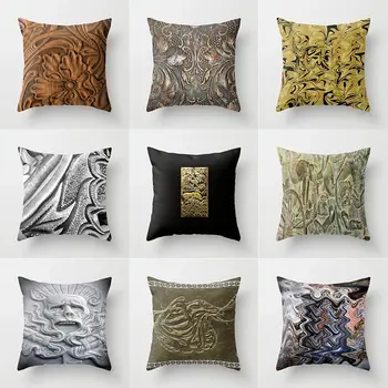 40/45/50/60cm Namų dekoro pagalvės užvalkalas Paslaptingos tekstūros spausdintas kvadratinis pagalvės užvalkalas miegamojo svetainei Dekoro pagalvėlės užvalkalas