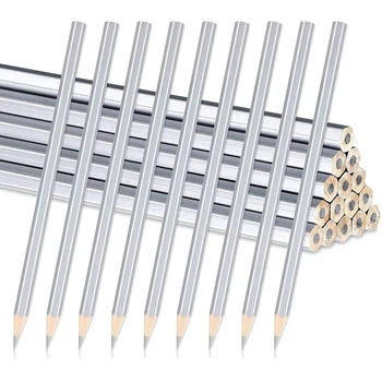 40 Pakuotė Sidabriniai suvirintojai Pieštukas Metalinis Sidabrinis žymėjimo pieštukas statybininkams Metalo apdirbimo santechnikai Rėmikliai