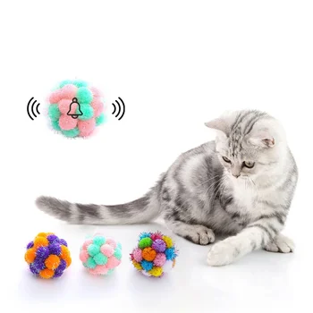 4CM Kačių žaisliniai kamuoliukai Kačių interaktyvus pelės narvas Pliušiniai žaislai Žaislas Pliušinis pliušinis Dirbtinis Spalvingas Katės Teaser Žaislas Naminių gyvūnėlių reikmenys