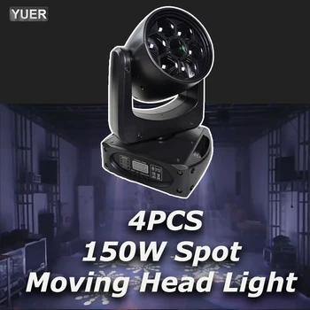 4PCS/LOT LED 150W judantis galvos žibintas su Roto Gobos 3 veido prizme DMX512 valdiklis LED taškas Judanti galva Disco Dj scenos šviesa