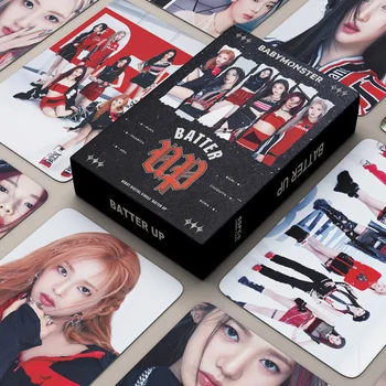 55Pcs/Set Kpop BABYMONSTER LOMO Cards Debiutinis Naujas albumas BATTER UP HD Girls Fotocards Fotokortelė Gerbėjams Kolekcijos dovana