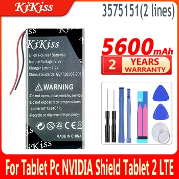 5600mAh KiKiss Nauja baterija 3575151 planšetiniam kompiuteriui kompiuteris NVIDIA Shield Tablet 23 LTE Nvidiashield K1 baterija 8''Tabletė