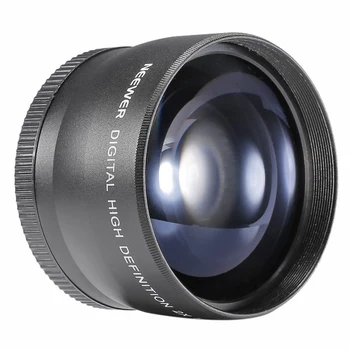 58mm 2X teleobjektyvo telekonverteris, skirtas Canon Nikon Sony Pentax 18-55mm