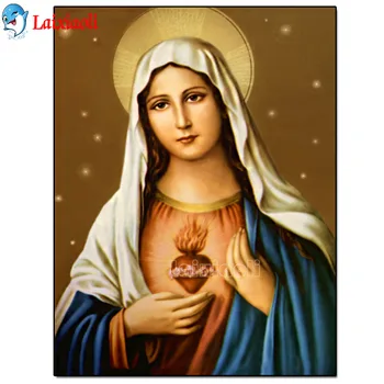 5D Deimantų tapyba Mergelė Marija Krikščionių religija Jėzus Kristus Deimantų siuvinėjimas Motinos meilė Deimantų mozaikos kryžiaus dygsnio menas