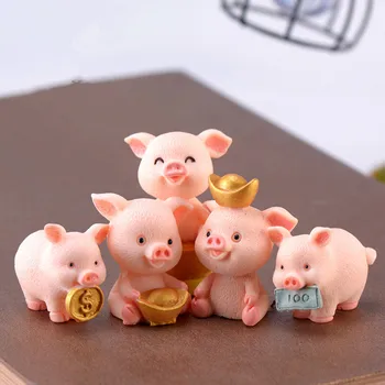 5Pcs/Set Kiaulių miniatiūrų dekoravimas