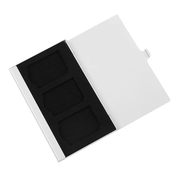 5X aliuminio lydinio atminties kortelių dėklų kortelių kortelių laikikliai, skirti 3PCS SD kortelėms