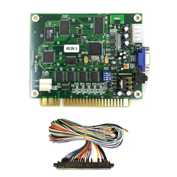 60 in 1 arkadinių žaidimų lentos daugiakampė PCB plokštė su 28P kabeliu VGA išvestimi Jamma Arcade