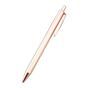 60PCS Metalinis tušinukas Rožinis auksinis rašiklis Individualus logotipas Kanceliarinės prekės Verslo dovanų raidės Graviruotas vardas Mokykla ir biuro reikmenys