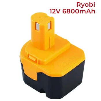 6800mAh Batterie RYO12A NiMH Batterie 12V Ersatz Für Ryobi 12v Batterie B-8286 BPT1025 RY-1204 1400143 1400652 1400670 4400005