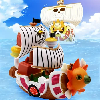 7cm Anime Vieno gabalo laivo figūrėlė Luffy modelis Žaislinis super mielas mini laivas TŪKSTANTIS Eina linksmai Surinktas modelis Veiksmo figūra