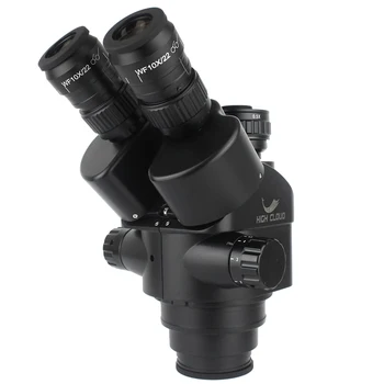7X-45X Simul-Focal Trinocular Mikroskopas Zoom Stereo mikroskopo galvutė 0.5x 2.0x Pagalbinis objektyvo objektyvas 0.5X C-mount kamera